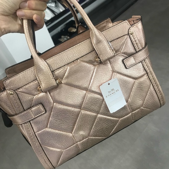 Coach swagger 27 medium size satchel bag NWT rose gold - Picture 5 of 12